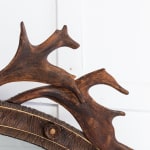SOLD, 19th Century Oval Antler Mirror