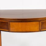 19th Century English Demi Lune Mahogany Side Table