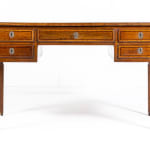 19th Century Italian Inlaid Walnut Writing Table/Desk