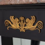 19th Century French Ebonised Console Table with Marble Top