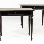 Pair of 18th Century Italian Ebonised Console Tables