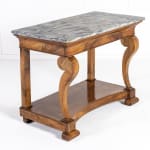 19th Century French Charles X Period Walnut Console Table