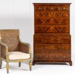 Small Early 18th Century George II English Walnut Chest on Chest