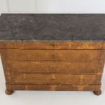 SOLD, 19th Century Burr Oak Commode with Marble Top