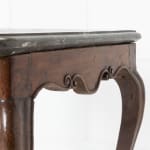 18th Century French Fossil Marble Top Carved Oak Console Table
