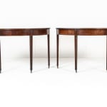 Pair of 18th Century English Mahogany Demi Lune Side Tables