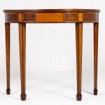 19th Century English Demi Lune Mahogany Side Table