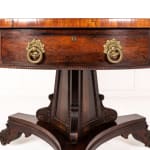 19th Century English Regency Rosewood Drum Table