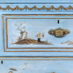 1930s Decorative English Japanned Chest of Drawers