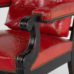 19th Century French Red Leather Armchair