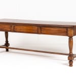 19th Century French Walnut Drapers/Serving Table