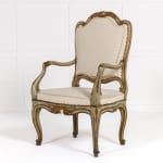 Large Pair of 18th Century Italian Painted Armchairs