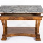 19th Century French Charles X Period Walnut Console Table