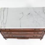 18th Century French Walnut Commode with Marble Top