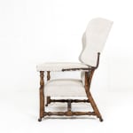 Pair of Large Scale French Reclining Wing Chairs