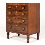 Small 19th Century English Regency Mahogany Chest of Drawers