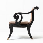 19th Century English Regency Ebonised Library Chair