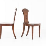 SOLD, Pair of Regency Oak Hall Chairs