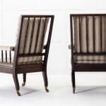 Pair of Large 19th Century English Simulated Rosewood Armchairs