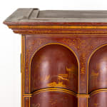 1930s Dutch Red Lacquer Chinoiserie Cabinet
