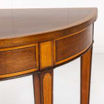 19th Century English Demi Lune Mahogany Side Table
