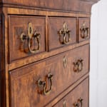 Small Early 18th Century George II English Walnut Chest on Chest