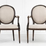 Pair of George III Painted and Gilt Armchairs