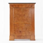 19th Century Biedermeier Ash Escritoire with Marble Top