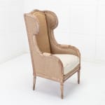 SOLD, 19th Century French Carved Wood Wing Chair