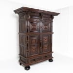 17th Century Dutch Oak and Ebony Cabinet