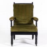 19th Century English Regency Ebonised Bobbin Chair