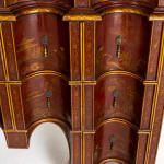 1930s Dutch Red Lacquer Chinoiserie Cabinet