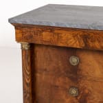 Early 19th Century French Empire Walnut Commode with Paw Feet