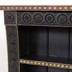 19th Century English Regency Painted Open Bookcase