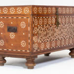 Anglo Indian Inlaid Teak Trunk