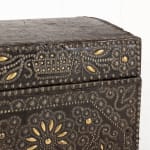 17th Century French Brass Studded Leather Chest