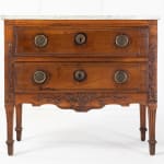 SOLD, 18th Century French Two Drawer Commode with Marble Top