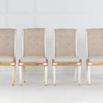 SOLD, Set of Four Italian 19th Century Gilt and Painted Chairs