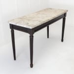 18th Century French Ebonised Console Table with Marble Top