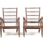 Pair of 19th Century English Beech Armchairs