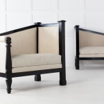 Pair of Early 19th Century French Ebonised Sofas
