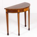 19th Century English Demi Lune Mahogany Side Table