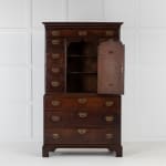 SOLD, English George III Oak Chest on Chest