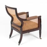 19th Century English Regency Mahogany Bergère Library Chair
