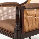 19th Century English Regency Mahogany Bergère Library Chair