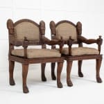 Pair of 20th Century Carved Armchairs