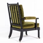 19th Century English Regency Ebonised Bobbin Chair