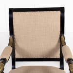 Pair of French Ebonised Armchairs