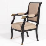 Pair of French Ebonised Armchairs