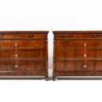 Pair of 19th Century Italian Walnut Commodes